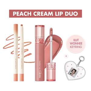 PEACH CREAM Lip Duo Glossy Mineral Liquid Makeup with Custom Logo Moisturizing and MSDS Certified - Product Image 1