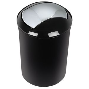 Cestino per Rifiuti in Acrilico Nero Spirella Collezione Sydney (5L) - Product Image 1