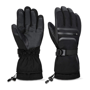 Gants de ski canadiens unisexes isolés pour l'hiver avec fermeture à crochet et boucle en cuir pour le ski, le snowboard et la randonnée. - Product Image 4