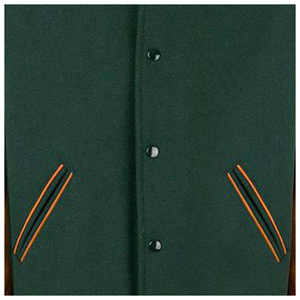 Personalizada Tallas grandes Unisex High Street Varsity Jacket Cuerpo de lana Color personalizado Logotipo frontal transpirable de secado rápido - Product Image 5