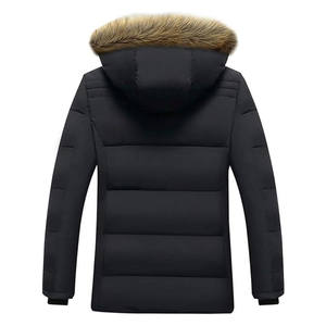 Nouveau style Veste parka longue d'hiver pour homme Grande taille Doublure en sherpa Vêtement d'extérieur personnalisé Coupe-vent Capuche en fourrure - Product Image 3