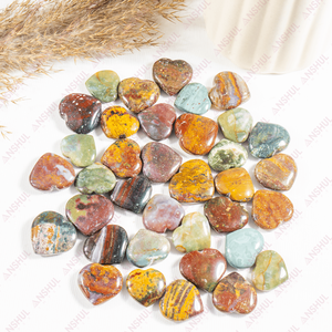 Mini Corazones de Jaspe Natural Pulido para Meditación, Decoración y Sanación - Product Image 2