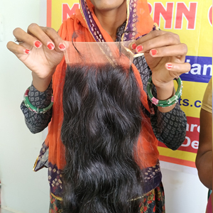 Venta al por mayor de color natural crudo sin procesar cutícula alineada 7*7 cierre mechones rectos virgen indio templo extensiones de cabello humano - Product Image 1