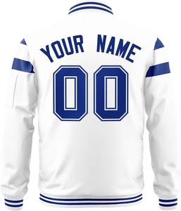 Oversized <b>Bomber</b> <b>Varsity</b> <b>Jacket</b> Satin Zip Up Closure Hip Hop Streetwear Contrast Colors Embroidery <b>Jacket</b> for <b>Men</b> - Product Image 5