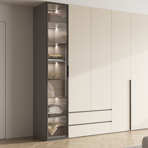 Cabina <span class=keywords><strong>Armadio</strong></span> Moderna Personalizzabile con Vanità Integrata <span class=keywords><strong>e</strong></span> Guardaroba per Arredamento Camera da Letto - Product Image 3