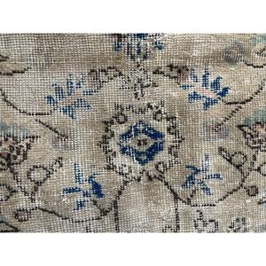 Alfombra Turca Vintage, Alfombra de 3.6x7.1 pies, Alfombra con Bordes Azules - Product Image 5