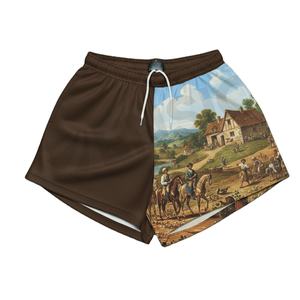 Respirant de haute qualité Concevez votre propre logo Polyester Rugby Footy Shorts Sublimation de poche Shorts design agricole - Product Image 4