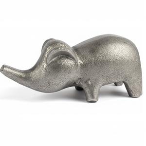 Escultura Moderna de Elefante de Aluminio, Figura de Animal Metálica Minimalista, Adorno Decorativo para Mesa de Oficina o Hogar - Product Image 1