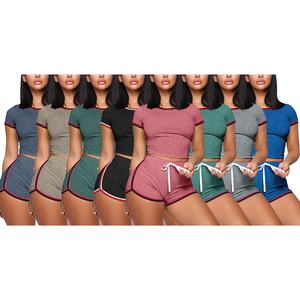 ชุดกางเกงขาสั้นและเสื้อยืดสำหรับผู้หญิงชุดกางเกงขาสั้นยาวฤดูร้อน - Product Image 6