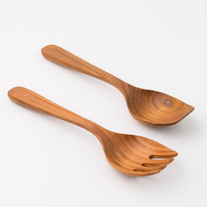 Ensemble fourchette et cuillère de service pour pâtes combo serveur en bois spaghetti de la meilleure qualité au prix le plus bas - Product Image 2