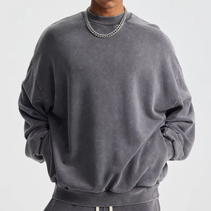 Sweat-shirt en coton biologique respirant pour homme 350 g/m² de haute qualité vierge pour impression DTF, DTG et broderie - Product Image 3