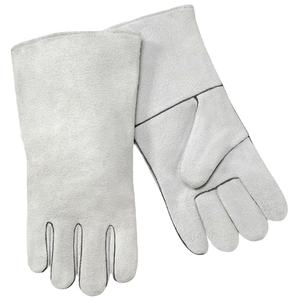 Gants de soudeur gris en cuir de vache fendu de qualité supérieure pour le soudage Gants de sécurité à la main Produit industriel - Product Image 2