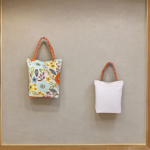 Eco-friendly Reusable Handmade Cotton Solid Tote <b>Bag</b> Printed Canvas <b>Beach</b> Shopping Shoulder <b>Bag</b> Custom Comfortable Shoulder <b>Bags</b> - Product Image 1