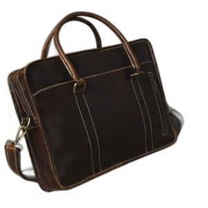 Sac d'ordinateur portable en cuir Crunch fait à la main de bonne qualité hommes style original cuir crunch Style occidental Style occidental - Product Image 1