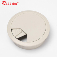 Table de bureau Ressam Câble métallique en plastique Oeillet de bureau circulaire Cache-trou pour cordon de bureau d'ordinateur