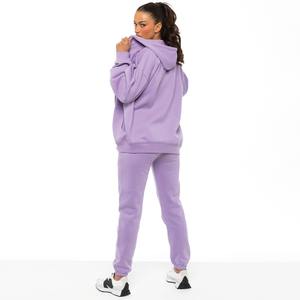 Jogger d'hiver avec logo personnalisé pour femmes, ensemble de vêtements de sport, veste courte respirante de grande taille, survêtement, legging d'entraînement à fermeture éclair élastique - Product Image 4