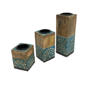 Quemador de incienso de forma cuadrada de calidad de lujo, Juego de 2 quemadores de madera Oud y Bakhoor de diferentes tamaños para proveedor mayorista - Product Image 5