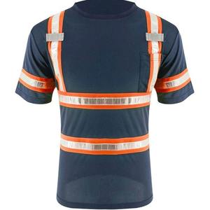 100% poliéster ropa de trabajo seguridad Polo manga corta Camiseta poliéster Hi Vis reflectante ropa de trabajo seguridad reflectante camisetas - Product Image 5