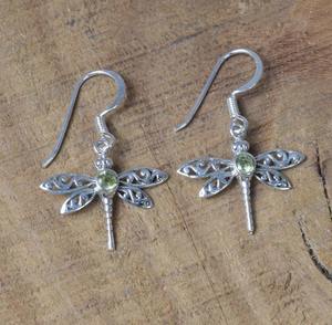 Boucles d'oreilles pour femmes, simples et élégantes, plaquées or, argent sterling 925, pierre précieuse péridot, design élégant en forme de goutte, mariage, anniversaire, fête - Product Image 2