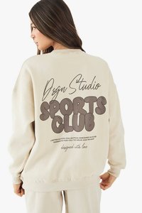 Sudadera de gran tamaño con logotipo personalizado para mujer, sudadera personalizada de algodón suave con logotipo personalizado, jersey de cuello redondo hecho en Pakistán - Product Image 2
