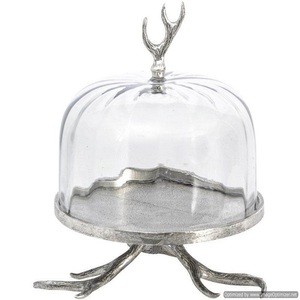 ชามใบชุบเงินแบบคลาสสิกอุปกรณ์เสิร์ฟของหวานของหวานสำหรับเสิร์ฟบนโต๊ะการตกแต่งโต๊ะในบ้านดีไซน์แฟนซี - Product Image 3