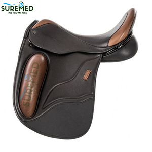 Selle d'équitation en cuir de designer noire et marron, selle de dressage pour cheval, fournisseur en gros de selles de cheval personnalisées - Product Image 4