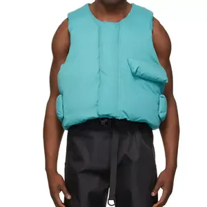 Respirant surdimensionné hommes vers le bas gilet OEM Logo personnalisé chaud coton bouffant veste gilet automne hiver haute qualité bulle gilet - Product Image 1