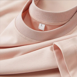 Venta al por mayor 100% algodón 220gsm manga corta Unisex liso camiseta logotipo personalizado diseño en la parte delantera de talla grande tejido de punto para hombres - Product Image 2