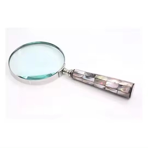 Unique design glass MOP handle Luxury Magnifying Glass Highly Designs Decor <b>Magnifier</b> Glass For Book Read hot selling quality - Product Image 1