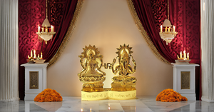 Figura Metálica Moderna de 4 Pulgadas del Dios Hindú Lakshmi Ganesha, Decoración para el Hogar, para Diwali, Bautizo, Pooja - Regalo Indio - Product Image 5