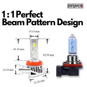 Faros LED HYUGA U723 H8 H9 H11 H16J, CSP Blanco 6500K, 12V 30W 3000LM, Nuevo, IP68 Impermeable, Universal, 1 Año de Garantía - Product Image 2