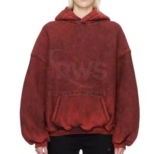 Oversized Pullover Acid Wash <b>Hoodies</b> For Women High Quality Street Wear Women Acid Wash <b>Hoodies</b> - Product Image 1