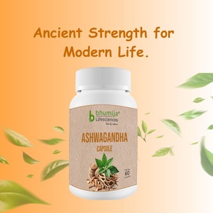 แคปซูล Ashwagandha จากธรรมชาติ100% อาหารเสริมสมุนไพรบรรเทาความเครียด - Product Image 3