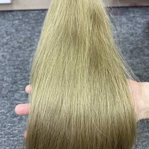 Extensiones de cabello humano liso natural dorado más nuevo al por mayor colores y estilos personalizados gran stock disponible Paquete de encaje HD - Product Image 2