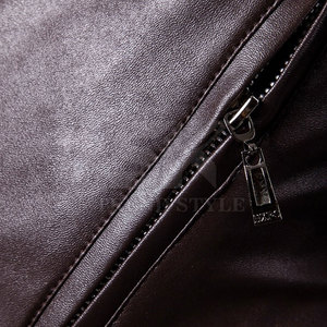Chaqueta de Cuero Teñido de Alta Calidad con Logotipo Personalizado, Chaqueta de Cuero Teñido, Ropa de Moda, Chaqueta de Cuero Teñido para Hombre - Product Image 3
