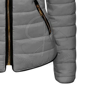 Chaquetas acolchadas con cremallera de Invierno para mujer personalizables con manga larga, tejido de punto transpirable con el logotipo de su propia marca - Product Image 6