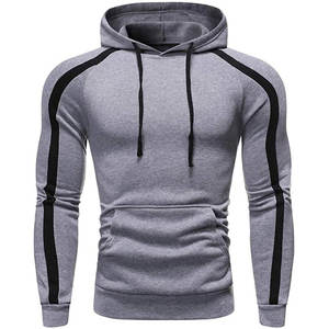 Sweat à capuche décontracté de couleur unie respirant avec logo personnalisé Sweat à capuche homme élégant High Street Wear - Product Image 1