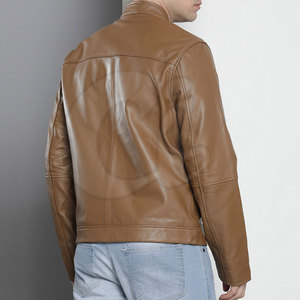 Veste en cuir de vachette personnalisée en gros avec col montant, manches longues, couleur unie, imperméable et respirante pour l'hiver - Product Image 2