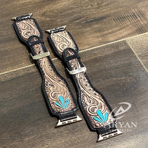 2025 nuevo estilo de diseñador de lujo y duradero correa de reloj de cuero genuino con herramientas manuales adecuada para accesorios de regalo de reloj inteligente - Product Image 1