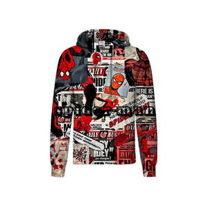 New Arrival Men Sublimation Printed Dye Sweater Hoodie Sublimation Print Blank Faux <b>Bleach</b> Pullover Hoodies - Product Image 3
