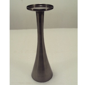 Portavelas de pilar de aluminio de brillo negro de tamaño mediano para el hogar, sala de estar, mesa, uso de decoración superior - Product Image 5