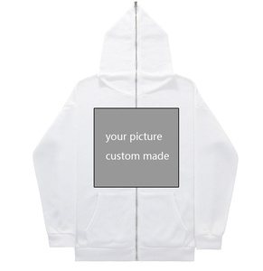 AliSave Plus Winter Men's High Quality 100% Cotton Customizable Color & Logo <b>Zipper</b>-Up Hoodie-Wholesale OEM Service - Product Image 3