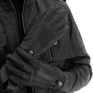 Gants de conduite en cuir véritable ajustables et confortables, gants chauds d'hiver tendance pour hommes et femmes QASWA SPORTS QS-DG-17 - Product Image 5