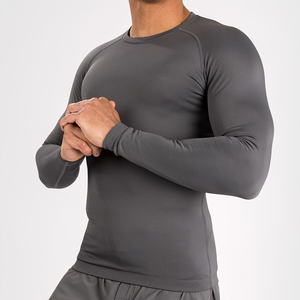 Men Performance Compression Rash Guard <b>Shirt</b> For Running Workout Gym Activewear Clothing Oem - Product Image 6