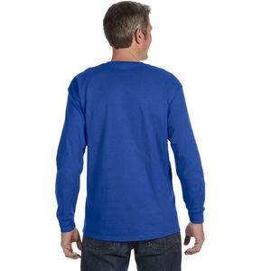 Camiseta de manga larga de estilo informal del mejor vendedor OEM, camisetas de diseñador teñidas lisas con estampado de letras impresas personalizadas - Product Image 2