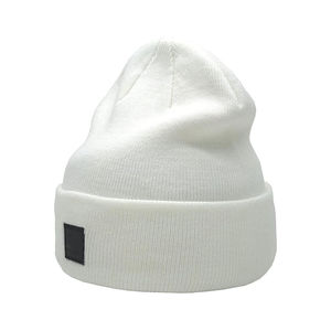 Gorros de color blanco Gorras en color de lana Ropa de invierno informal Gorro hecho a medida para hombres gorros al por mayor - Product Image 3