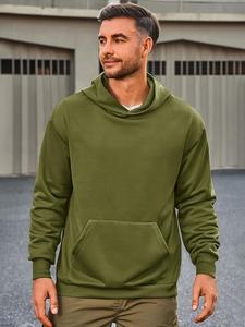 Sudadera con capucha de manga larga informal ligera con bolsillos Kanga personalizada para hombre - Product Image 3
