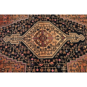 พรมวินเทจขนาด 5.5x8 ฟุต ลายเรขาคณิตสีบรอนซ์แบบตุรกี - Product Image 5