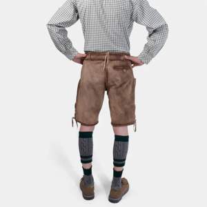 Traditional Bavarian <b>Leather</b> <b>Shorts</b> Custom Embroidered Lederhosen with Suspenders for Oktoberfest and Cultural Festivities - Product Image 3