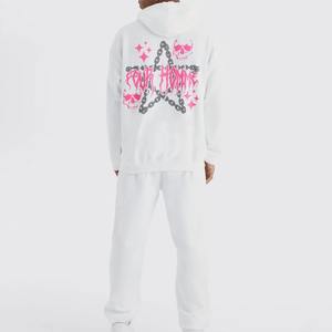 Chándal de algodón Unisex 2025, conjunto transpirable de 2 piezas, chándal liso elegante, Sudadera estampada para deportes de invierno, Sudadera con capucha sólida - Product Image 5